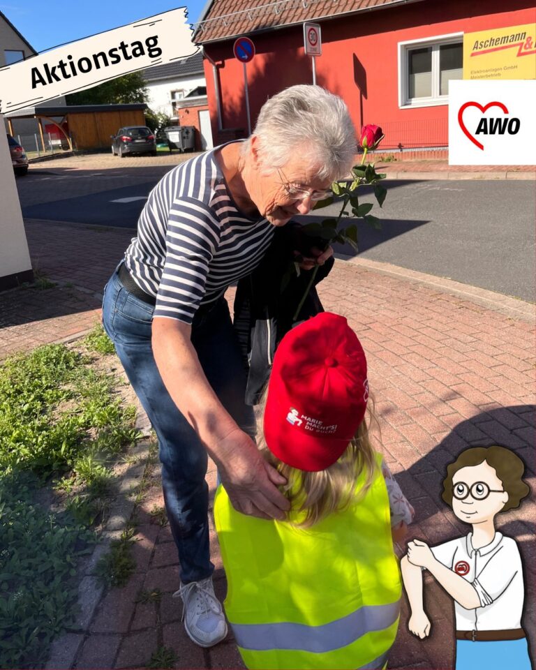 Rosen und bunte Steine: Kinder verbreiten Freude im Dorf